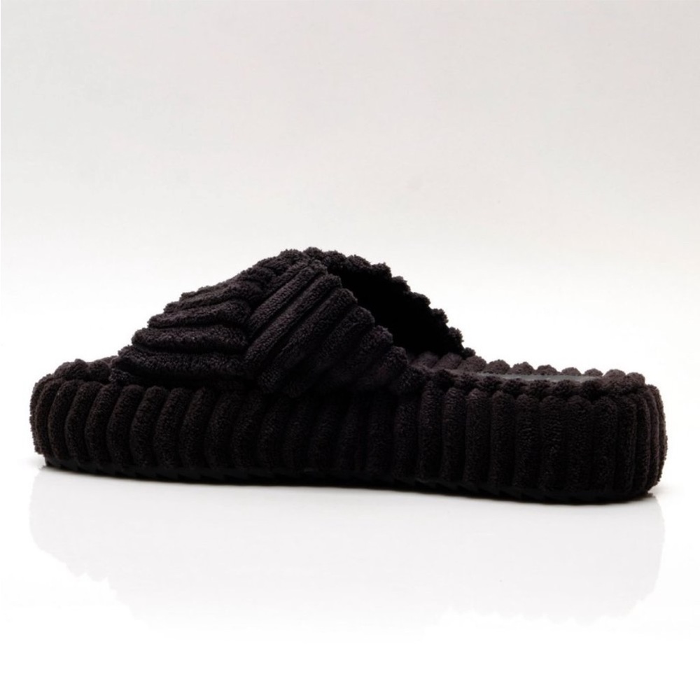 NWT Free People “Two Days In Ibiza” Black Terrycloth Sandals SIZE 8 - Picture 6 of 11